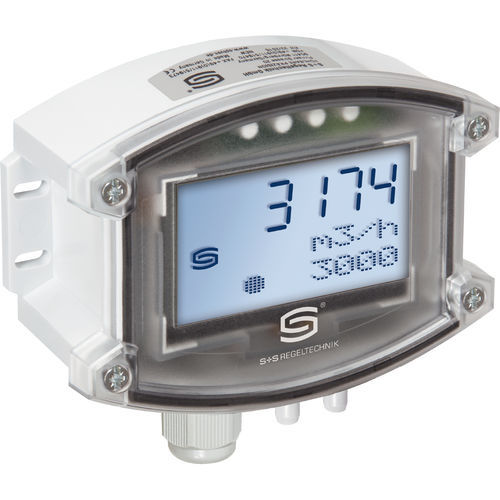 Caudalímetro piezorresistivo - PREMASREG 7161-UW LCD - S+S Regeltechnik - volumétrico / para aire / 0-10 V