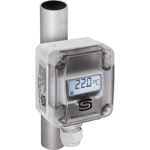 Transductor de temperatura para montaje en tubo - ALTM1-U LCD - S+S Regeltechnik - Pt1000 / 0-10 V / conector M12