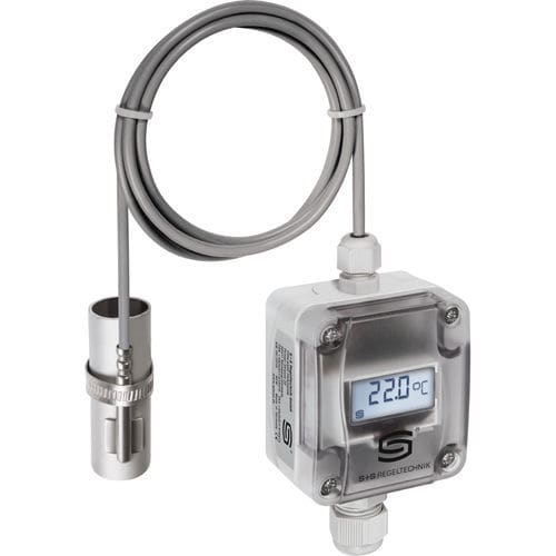 Transductor de temperatura con sensor externo - ALTM2-U LCD - S+S Regeltechnik - Pt1000 / para montaje en tubo / 0-10 V