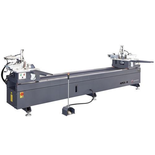 Engastadora de esquinas para perfiles de aluminio - APEX II - OZMACHINE - automática / hidráulica / de doble cabezal