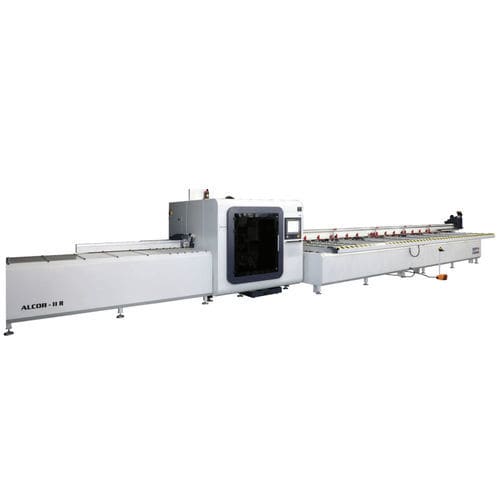 Línea de mecanizado y de recorte multihusillos - ALCOR II R - OZMACHINE - automática / CNC / para perfil de aluminio