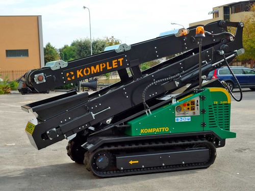 Transportador de banda - TRACKED CONVEYOR BELT TB 3400 - Komplet Italia srl - horizontal / de transporte / móvil