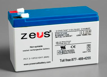 Batería ácido-plomo - PC7.2-12F2  - ZEUS Battery Products - bloque / 12 V