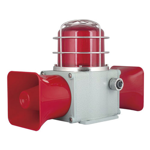 Difusor de alarma sonora con avisador luminoso de flash - HDSLD-135 - MA Safety Signal Co.,Ltd. - con luz permanente / de bocina / electrónico