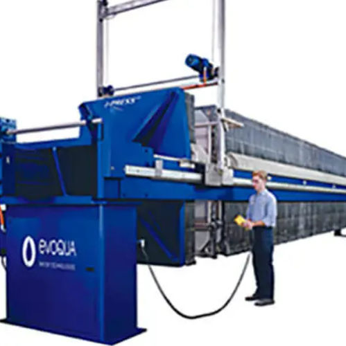 Filtro-prensa de bastidor - J-Press® - Evoqua Water Technologies - de bastidor / de viga lateral / motorizada