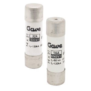 Fusible cilíndrico - gG - GAVE ELECTRO - de protección contra cortocircuitos / clase gG