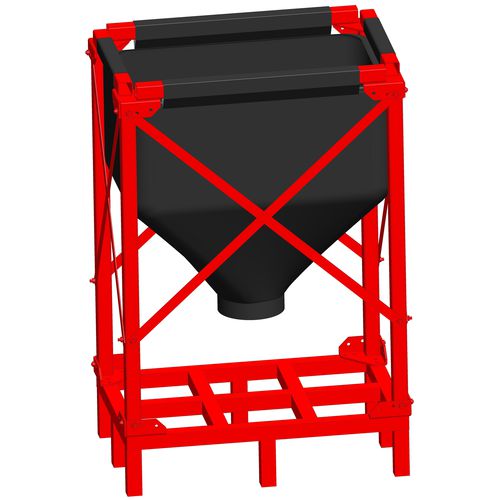 Silo de fondo cónico - SILOTEC - de virutas / para material de construcción / para botellas PET
