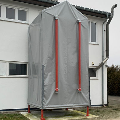 Silo de fondo cónico - MAXI - SILOTEC - flexible / para granulados de madera / para servicio exterior