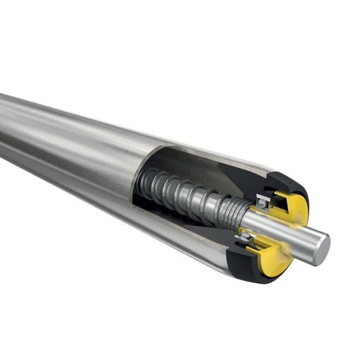Rodillo de transportador libre - 1700 series - Interroll - de accionamiento por correa / de PVC / aluminio