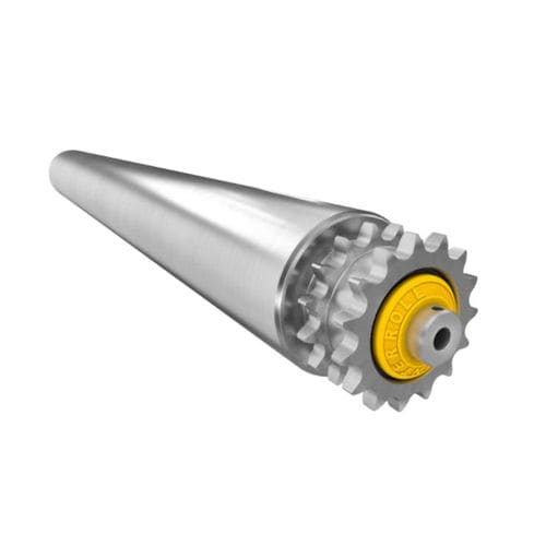 Mototambor asíncrono - DP 008 series - Interroll - de accionamiento por correa / para transportador