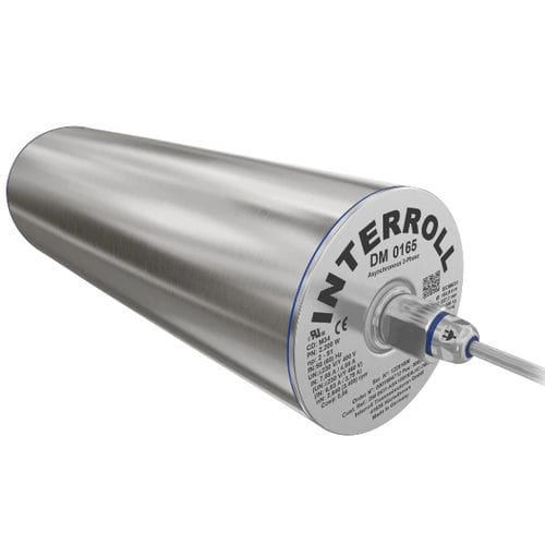 Mototambor asíncrono - DM 0165 - Interroll - trifásico / de accionamiento por correa / para transportador