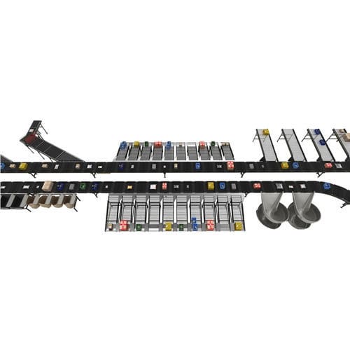 Clasificador con cinta transversal - MX-H - Interroll - para la industria agroalimentaria / para paquetes / para cajas de cartón