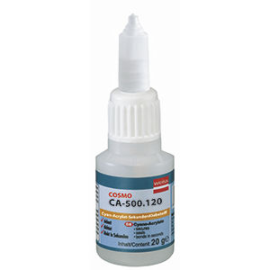 Cola cianoacrilato - COSMO CA-500.120 - Weiss Chemie - para metal / para plástico / para caucho