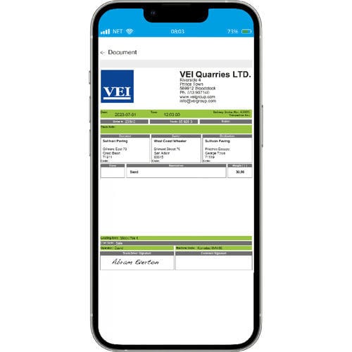 Aplicación móvil de gestión - LOAD 'N SIGN - VEI - Androïd / para smartphone