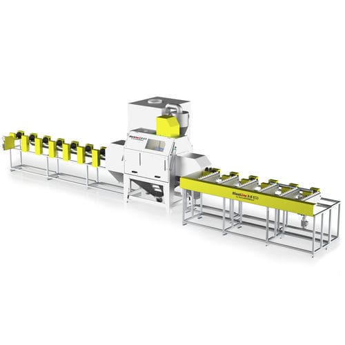 Cabina de chorro de arena a presión - FerroECOBlast - automática / con transportador de bandeja / compacta