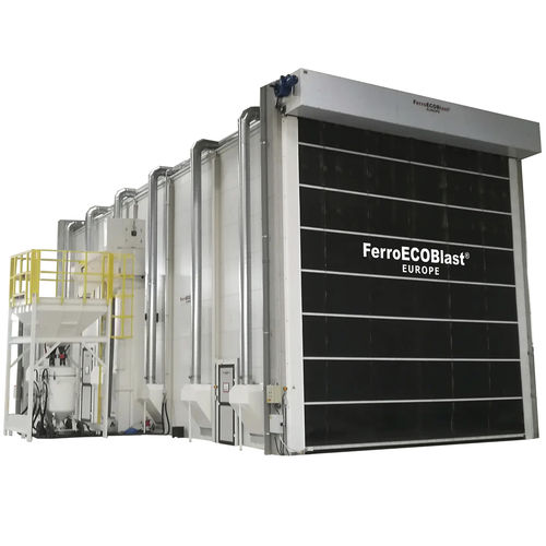 Cabina de arenado a presión - FerroECOBlast - manual / con transportador / de acero inoxidable