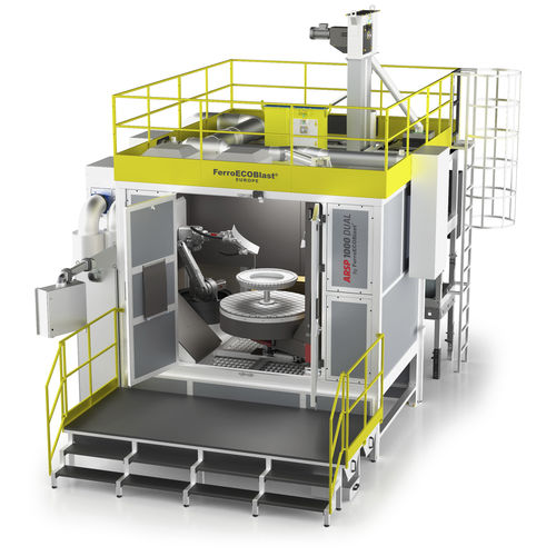 Máquina de shot peening robotizada - ARSP - FerroECOBlast - con mesa giratoria / para metal