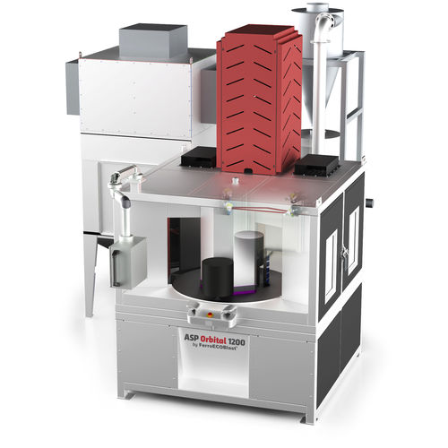 Máquina de shot peening continua - ASP Orbital - FerroECOBlast - con mesa giratoria / para metal / automática