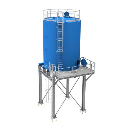 Silo cilindricocónico - SERIP FRANCE - de lodo / galvanizado / de acero inoxidable