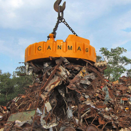 Electroimán de elevación con conmutación eléctrica - CANMAG series - Gensco Equipment - para manipulación de chatarra / de desechos férreos / circular