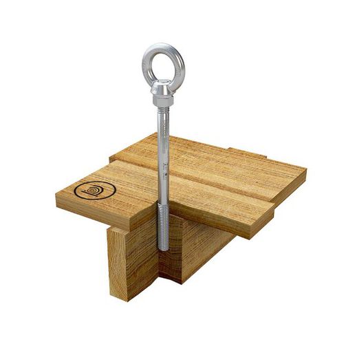 Anclaje anticaída de acero inoxidable - ABS-Lock III-H - SafetyConcept s.a. - para madera