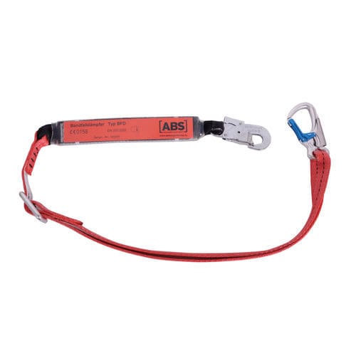 Cabo de anclaje anticaída con cinta - SafetyConcept s.a. - de cuerda / con absorbedor de choques