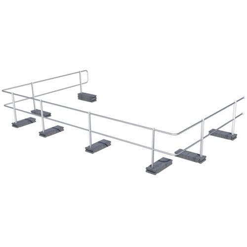 Barandilla lastrada - ABS Guard OnTop Weight - SafetyConcept s.a. - de aluminio / para techo plano