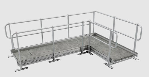 Pasarela peatonal de aluminio - SafetyConcept s.a. - de acero / de acero galvanizado / sostenible