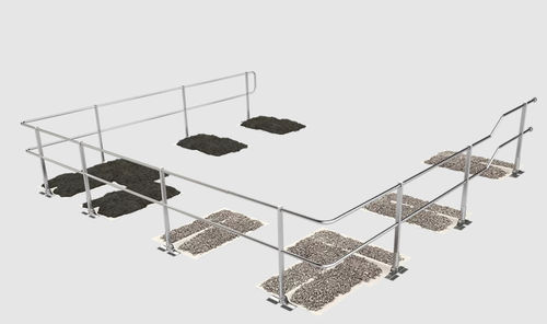Barandilla de aluminio - OnTop Auflast - SafetyConcept s.a. - de acero