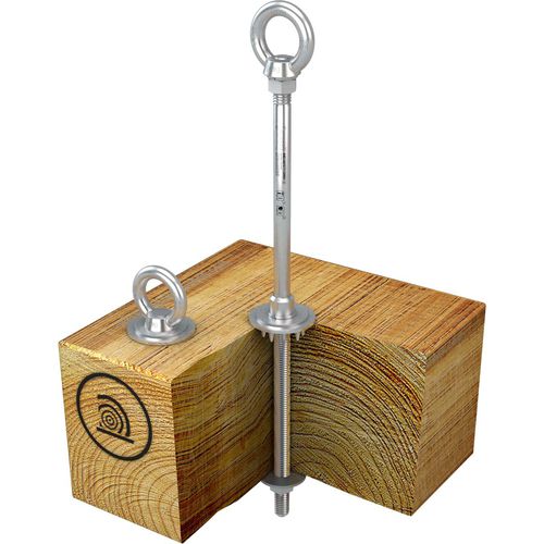 Anclaje anticaída de acero inoxidable - ABS-Lock III-HW - SafetyConcept s.a. - para madera