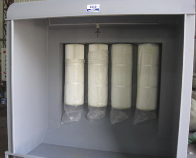 Cabina de pintura abierta - colo-2315 - Hangzhou color powder coating equipment ltd - para piezas de recambio / con filtro / con ventilación horizontal