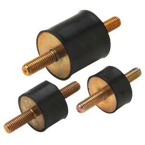 Soporte antivibratorio cilíndrico - V12Z02MMM series - Advanced Antivibration Components - de elastómero / de acero / roscado