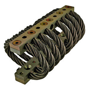 Soporte antivibratorio cilíndrico - V10Z70-3750 series - Advanced Antivibration Components - de acero / amortiguador de cables metálicos