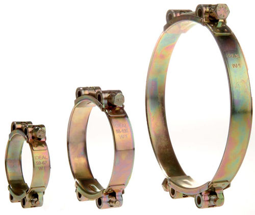Abrazadera de apriete de acero inoxidable - IDEAL AUTOMOTIVE AND HOSE CLAMPS - de perno / doble / para cargas pesadas