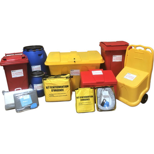 Kit de emergencia para contaminación por hidrocarburos - Kit d'intervention d'urgence - DIFOPE - para contaminación con químicos / anticontaminación universal / saco