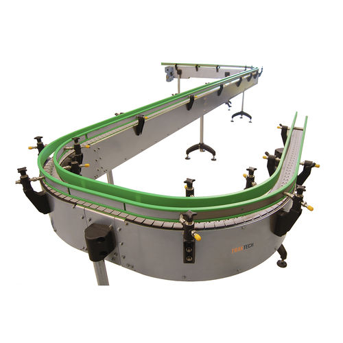 Transportador de vacío - TRAKTECH - con cadena / de cadena en charnela / curvo