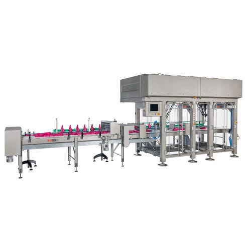 Posicionador de botellas robotizado - DELTRAK - TRAKTECH - de pinza / para la industria cosmética / para la industria farmacéutica