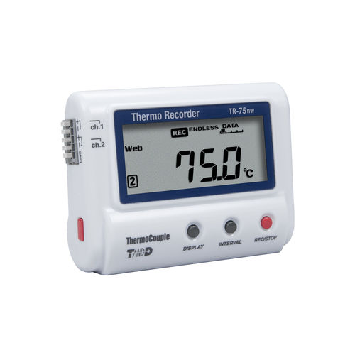 Registrador de datos de temperatura - TR-75nw - T&D Corporation - USB / en red LAN WLAN / con pantalla