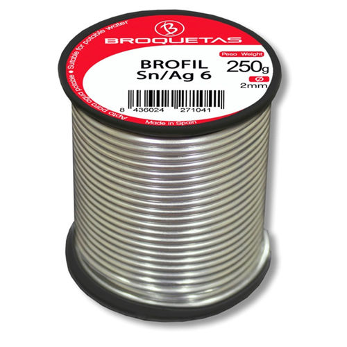 Hilo de soldadura sin plomo - BROFIL Sn/Ag 6 - Broquetas - por gas caliente / de cobre