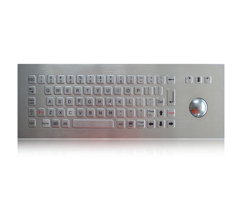 Teclado empotrable - K-TEK-B361-OTB-DWP - Key Technology China Limited - con ratón integrado de 3 teclas / 71 teclas / con trackball