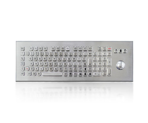 Teclado empotrable - K-TEK-A420-OTB-KP-FN-DWP - Key Technology China Limited - con ratón integrado de 3 teclas / 104 teclas / con trackball