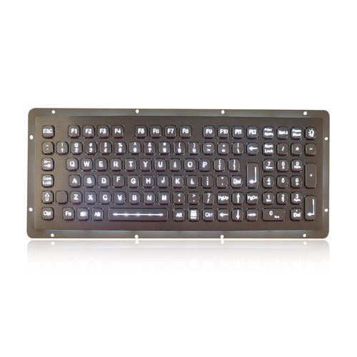 Teclado empotrable - K-TEK-A340KP-FN-BL-DWP - Key Technology China Limited - con tecla Fn / 102 teclas / industrial