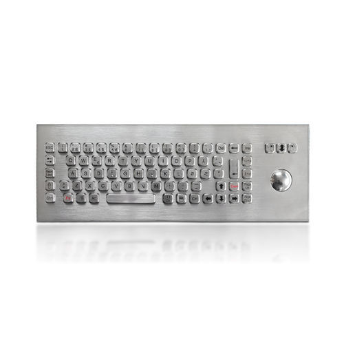 Teclado empotrable - K-TEK-A400-MTB-DWP - Key Technology China Limited - con ratón integrado de 3 teclas / 75 teclas / con trackball