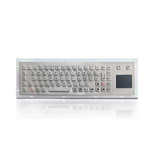 Teclado empotrable - K-TEK-A392TP-DWP - Key Technology China Limited - con ratón integrado de 2 teclas / 74 teclas / con alfombrilla táctil