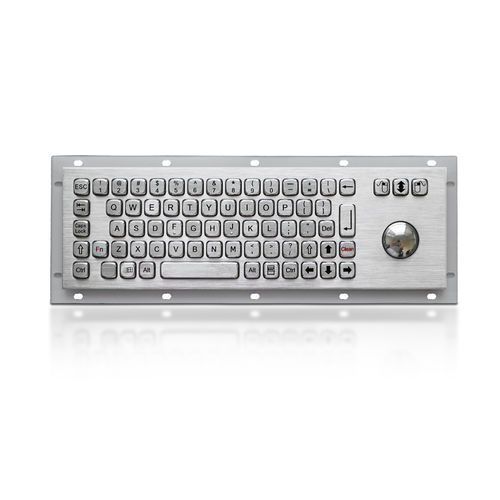 Teclado empotrable - K-TEK-A343-MTB-DWP - Key Technology China Limited - con ratón integrado de 3 teclas / 71 teclas / con trackball