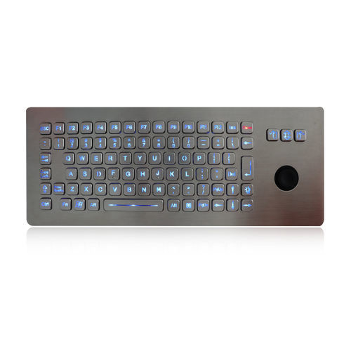 Teclado empotrable - K-TEK-A361-DHP-FN-BL-DWP - Key Technology China Limited - con tecla Fn / con ratón integrado de 3 teclas / 86 teclas