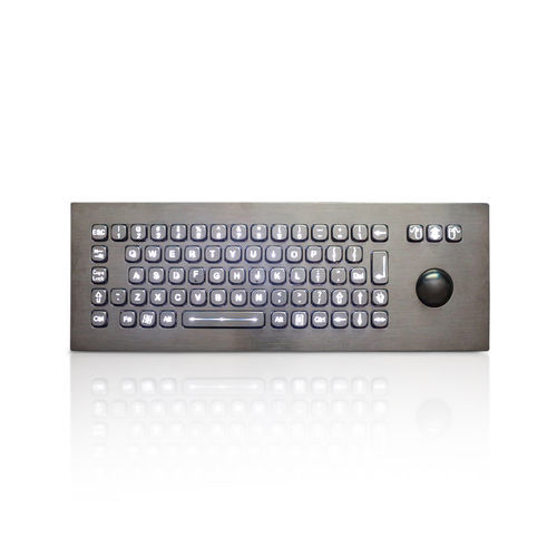 Teclado empotrable - K-TEK-A361-OTB-BL-DWP - Key Technology China Limited - 71 teclas / con trackball / para uso exterior