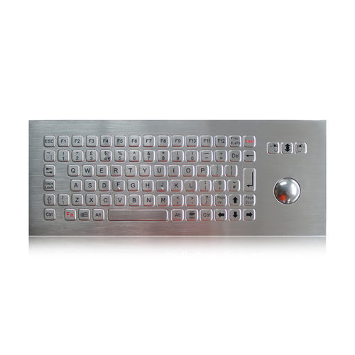 Teclado empotrable - K-TEK-B361-OTB-FN-DWP - Key Technology China Limited - con tecla Fn / con ratón integrado de 3 teclas / 86 teclas