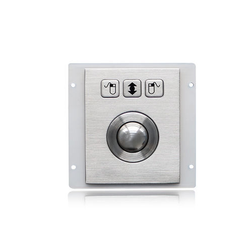 Trackball de acero inoxidable - K-TEK-B65-25-OTB-DWP - Key Technology China Limited - óptico / empotrable / 1 inch (25 mm)