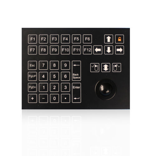 Teclado numérico con tecla Fn - K-TEK-D185-MTB-KP-SW - Key Technology China Limited - con ratón integrado de 3 teclas / 38 teclas / empotrable